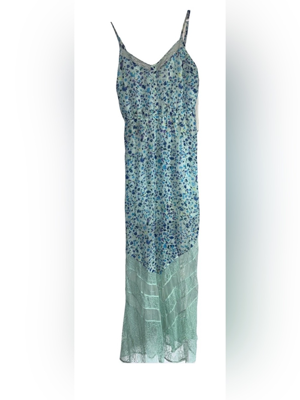 Candie's Light Mint Lined Women's Boho lace dress size M